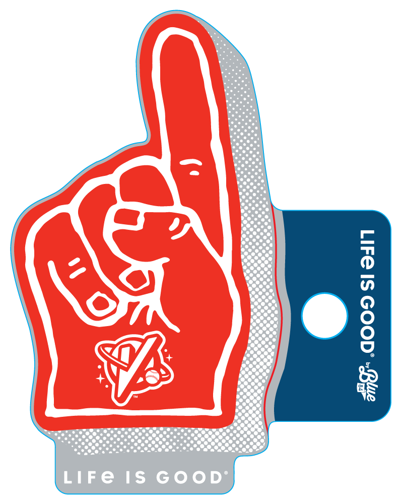 Life is Good Foam Finger Sticker