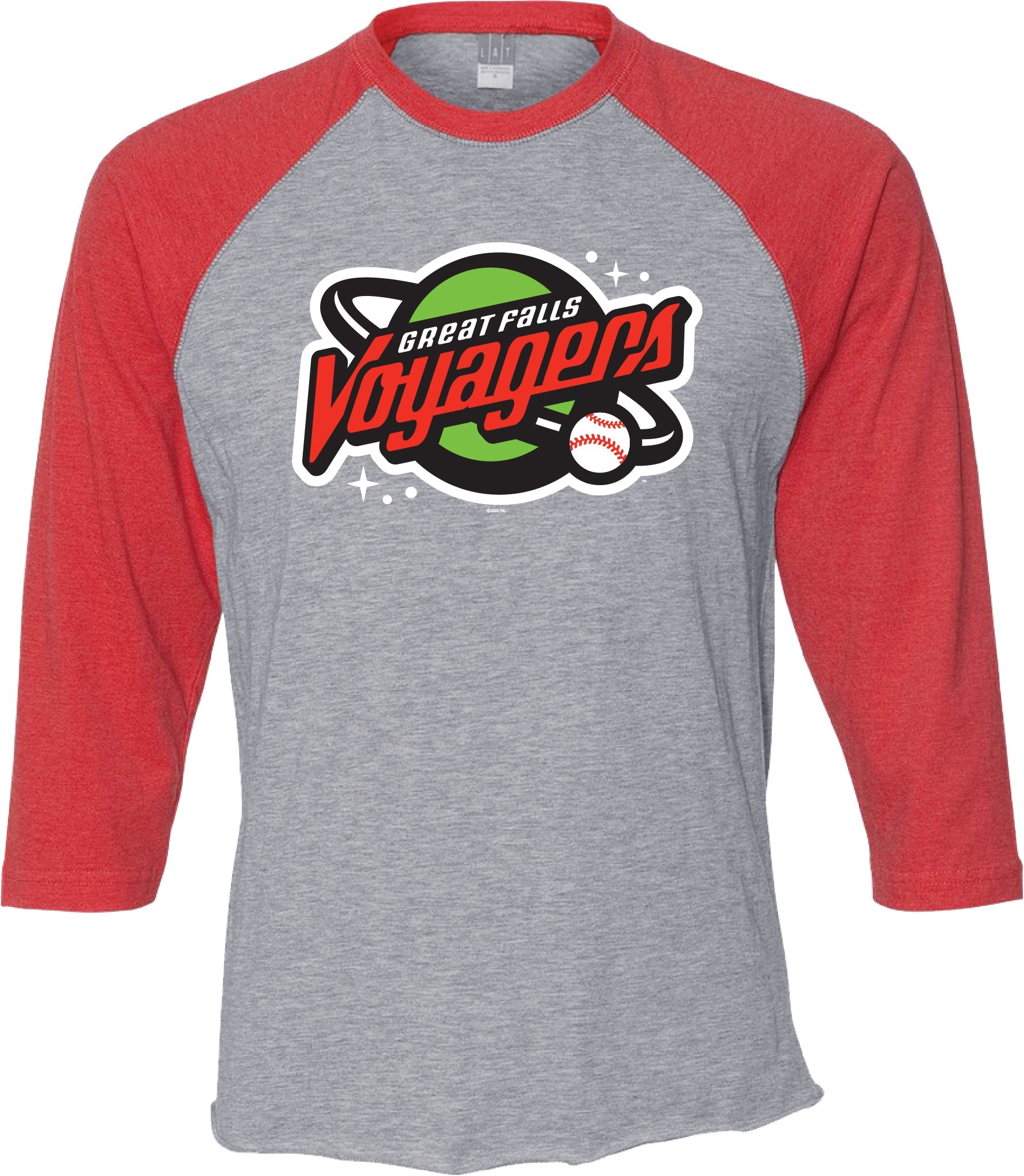 Red 3/4 Raglan Baseball Tee
