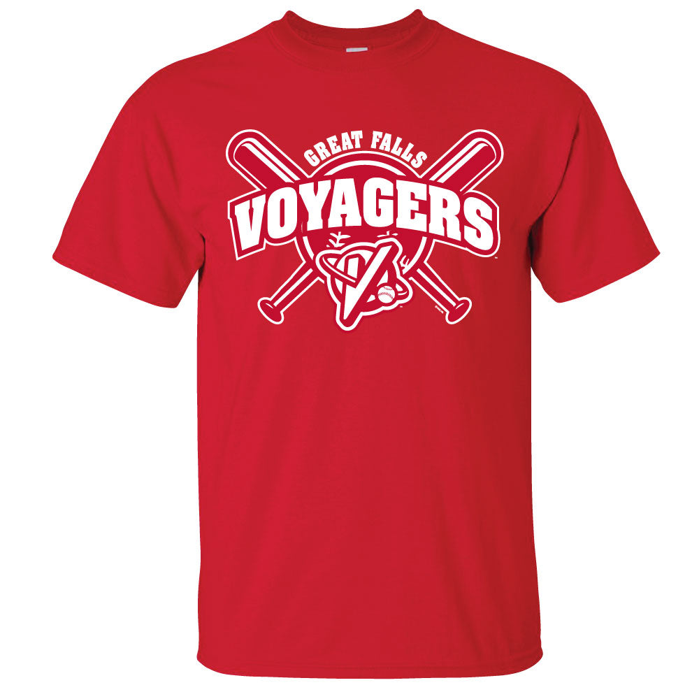 Red Crossed Bats Tee